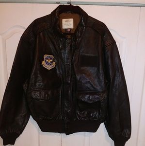 Air Force bomber leather jacket Avirex A2 size 48R